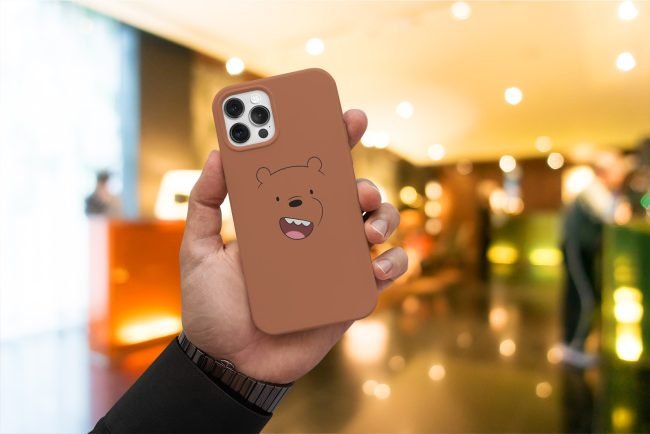 جراب موبايل دب بني